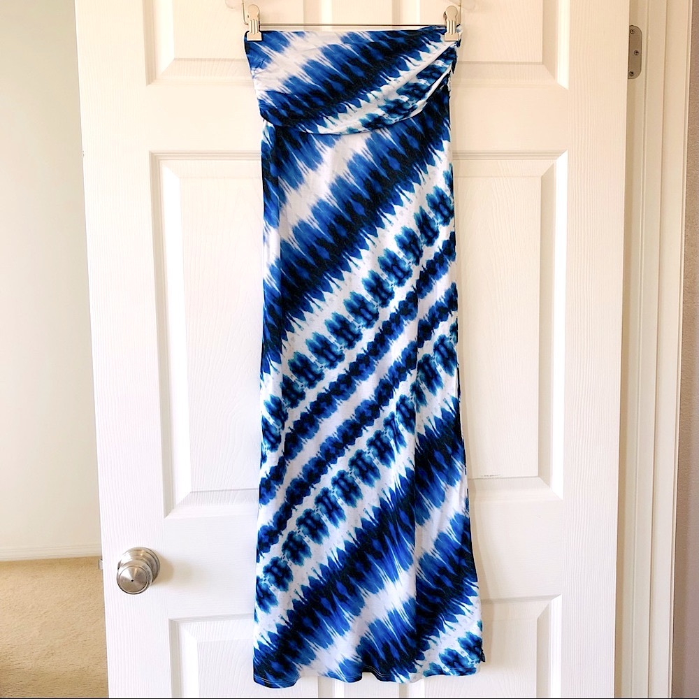 NWT Laundry by Shelli Segal Maxi Skirt XS Tie Dye Relaxed Elastic Waist
